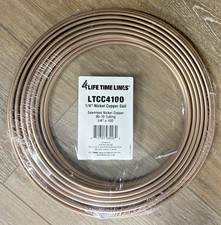 4LIFETIMELINES 1/4 Inch x 100 Ft Copper Nickel Brake Line Tubing Coil NEW picture