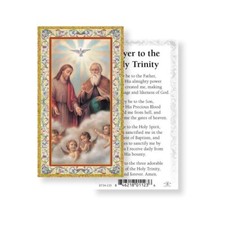 Prayer to Holy Trinity LAMINATED Holy Card (5-pack) with Two Free Bonus Cards picture