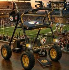 Pittsburgh Steelers Custom Heavy-Duty All-Terrain Rollator Walker Up to 300lbs. picture