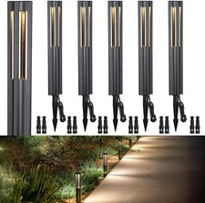 LEONLITE 6-Pack 3W LED Low Voltage Path Lights Aluminum 3000K Black picture