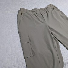 Zenergy by Chico's Khaki Beige Cropped Cargo Pants Size 1 Medium Sandstone 8  picture