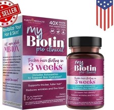 Purity Products My Biotin ProClinical MyBiotin 30 Capsules new EXP 12 / 2027. picture