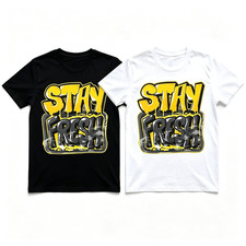 Stay Fresh Graffiti Drip Letter Streetwear Tee sizes‑5xl picture