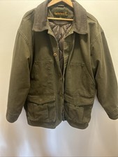 VTG. Timberland Weathergear Chore Coat Olive Green w/ Liner Suede Collar Size-XL picture