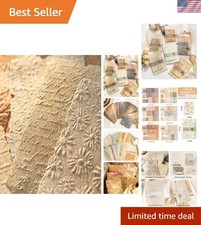 168Pcs Textured Scrapbook Paper Kit - Embossed Rice Decoupage Paper Mixed Med... picture