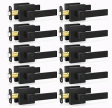 Estmoon 10 Pack Matte Black Privacy Door Handles Keyless Lock picture