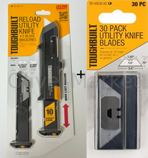 ToughBuilt TB-H4S2-03 Reload Utility Knife + TB-H4S30-80 30pc Blades picture