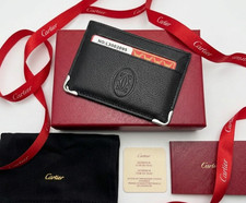 Cartier Must de Cartier Black Calfskin Card Holder Luxury Leather Wallet NIB picture