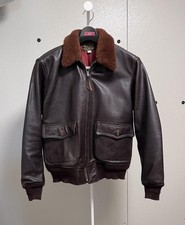 Eastman Leather M-422A Flight Jacket 2XL Black Leather Excellent Condition picture