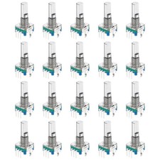 MECCANIXITY 20Pack EC11 Rotary Encoder Code 20mm Half Shaft, Blue Casing picture