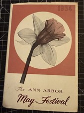 1964 Ann Arbor May Festival Program Stravinsky Van Cliburn + UMS Ephemera picture