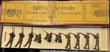 W.Britain #1260 British Infantry Standing, Kneeling, Lying Position (10 Figures) picture