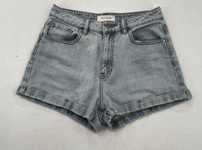 PacSun Los Angeles Mom Jean Shorts Womens Size 27 High Rise Cuffed Blue picture
