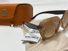 Tory Burch Milky Brown Tortoise Light & Dark Brown Gradient Sunglasses w/ Case picture