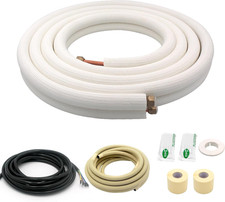 20FT Mini Split Line Set 1/4*3/8 OD HVAC Copper Tube Pipe Extension,3/8 Thickene picture