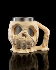 Skull Mug Holder – Creepy Dripping Skull Cup | Gothic Halloween Drinkware | 3D picture