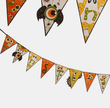 🎃 Bethany Lowe Halloween Monster Mash Party Banner - NWT picture