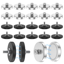 24Pack Rock Light Magnets with M6 Male Threaded Stud 150Lb Strong Neodymium roun picture