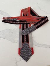 Vitaliano Pancaldi for Baccellino Silk Tie Black Red Paisley Made Italy picture