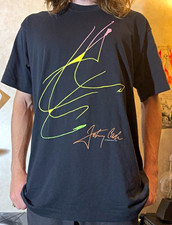 Vintage 1991 Johnny Cash Shirt XL Screen Stars Best Neon Scribble Single Stitch picture