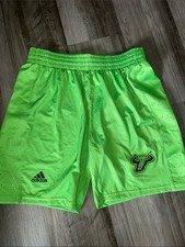 Adidas University of South Florida USF bulls athletic shorts lime green men’s picture
