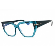 Tom Ford Women's Eyeglasses Shiny Blue Cat Eye Shape Full Rim Frame FT5951-B 092 picture
