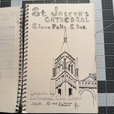 Sioux Falls South Dakota SD Cookbook Vintage  1968 Catholic Church Cathedral Old picture
