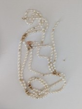 Vintage 14kt Gold With Pearls Necklace FMC Company Milestone Gift 39.7G picture