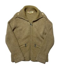 Vintage 60s Field & Stream Wool Cowichan Sweater Jacket Mens Medium ~ Flaws picture