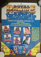 Rare WWF Royal Rumble 1989 Original Poster WWE Vintage Hulk Hogan Macho Man picture