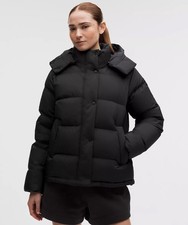 $348 Lululemon Wunder Puff 600 Down Fill Puffer Jacket Women's Size 4 Black New picture