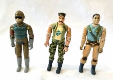 Vintage 1983 GI Joe ARAH Damaged Action Figure Lot - Gung-Ho Airborne Tripwire picture