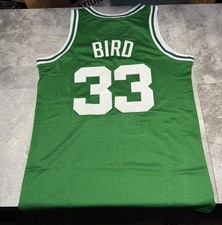 NWT Youth Mitchell & Ness Hardwood Classics Larry Bird Celtics Jersey Large. picture