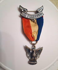 Vintage 1968-1970 Eagle Scout Medal Sterling Silver Stange Type 1 Rare picture