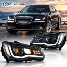 VLAND LED Projector Headlights For 2011-2023 Chrysler 300 W/Start-up Animation picture