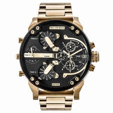 Diesel DZ7333 Mr Daddy 2.0 Chronograph Gold Stainless Steel Watch 57mmx66mm picture