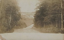 PEACEFUL DIRT ROAD THRU TREES REAL PHOTO POSTCARD UNKNOWN LOCATION 1910 RPPC picture