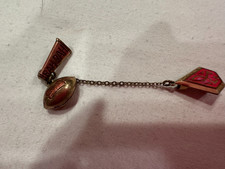Vintage 1940s-50s Auburn Nebraska High School Pep Club Pin Football Charm RAH RA picture