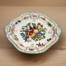 Mottahedeh Vista Alegre Duke Of  Gloucester Oval Bowl Fruit Butterflies 11.75” L picture