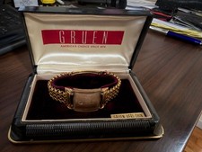 1947 Gruen Curvex Watch With Original Case, XLNT Working Condition, Gold Filled picture