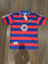Vintage VTG 1995 1996 Adidas Newcastle United Away Jersey Made In England picture