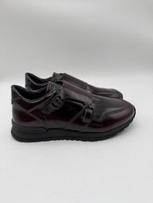 Tod's Men’s Double Monk Strap Shoe Sneakers Burgundy Leather Size 5A UK picture