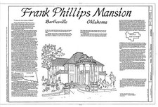 Bartlesville Oklahoma 1910s Frank Phillips Mansion HABS architectural print picture