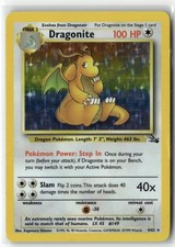 Dragonite 4/62 Rare Fossil Pokemon Unlimited Holo LP picture