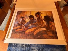 Harold Terpning Four Sacred Drummers Limited Edition Print 846/1000 Signed picture