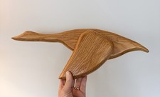 Vintage Solid Oak Wood Flying Goose Cutout Wall Hanging Decor picture