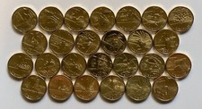 UNC 2021 Great Aussie Coin Hunt $1 Alphabet Set 26 Coins A-Z From Security Roll picture