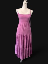 Haute Hippie Purple Lilac Tiered Maxi Dress Cottagecore Boho 2000s size S picture