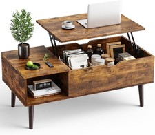 OLIXIS Wooden Coffee Table, Lift Top Coffee Table with Large Hidden Compartment  picture