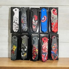 (10) Pcs Spring Assisted Pocket Knife Wholesale Lot. Characters Best Seller picture